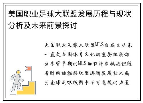 美国职业足球大联盟发展历程与现状分析及未来前景探讨